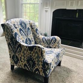 perfect club chair loose cover tutorial completed